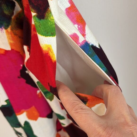 ELIZA J | 6 | Watercolor Floral A-Line Cocktail Belted Sheath Shift Dress EUC! - Picture 8 of 14